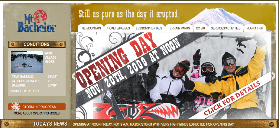 mt. bachelor opening day